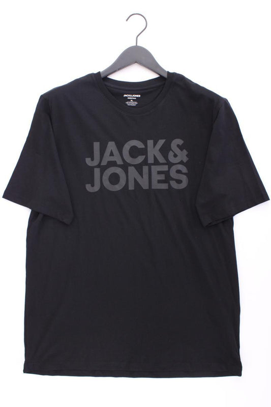 Jack & Jones Printshirt für Herren Gr. XL Kurzarm schwarz