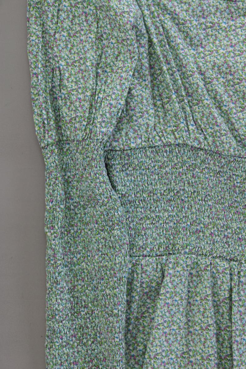 NA-KD Langarmbluse Gr. 40 mit Blumenmuster grün aus Baumwolle