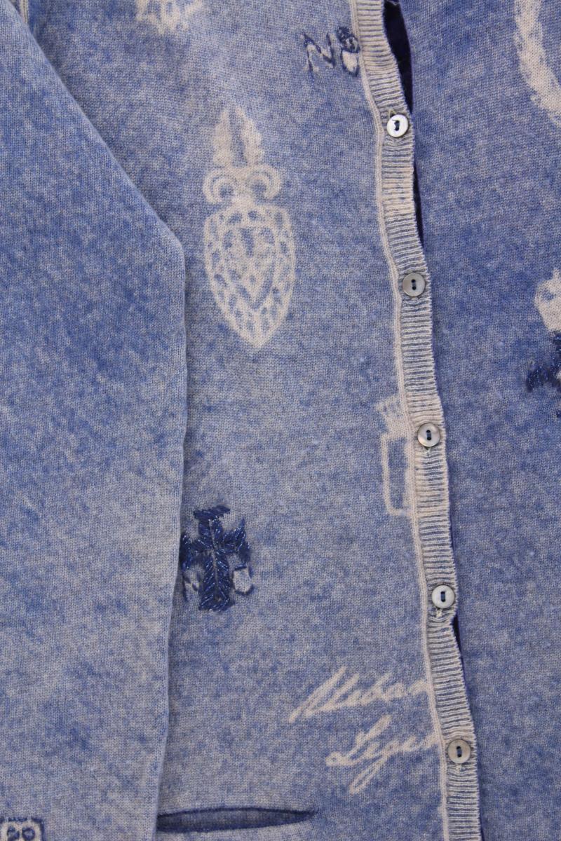 Nice Connection Strickjacke Gr. 40 Langarm blau aus Wolle