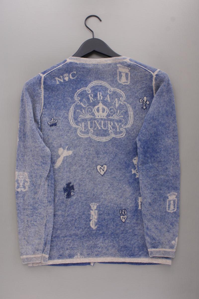 Nice Connection Strickjacke Gr. 40 Langarm blau aus Wolle