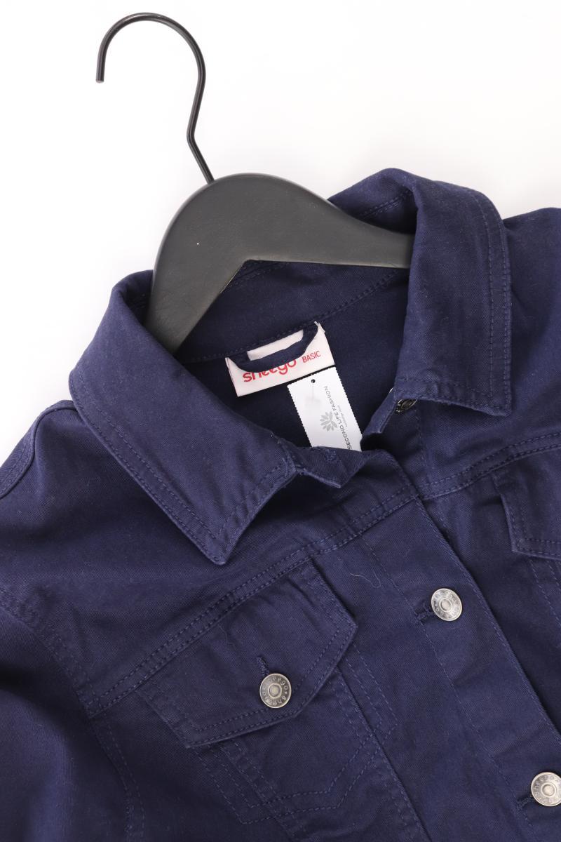 sheego Übergangsjacke Gr. 44 blau aus Baumwolle