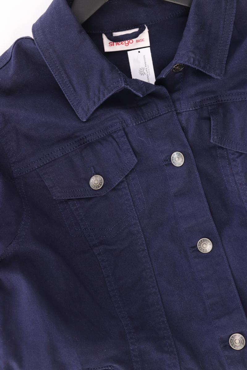 sheego Übergangsjacke Gr. 44 blau aus Baumwolle