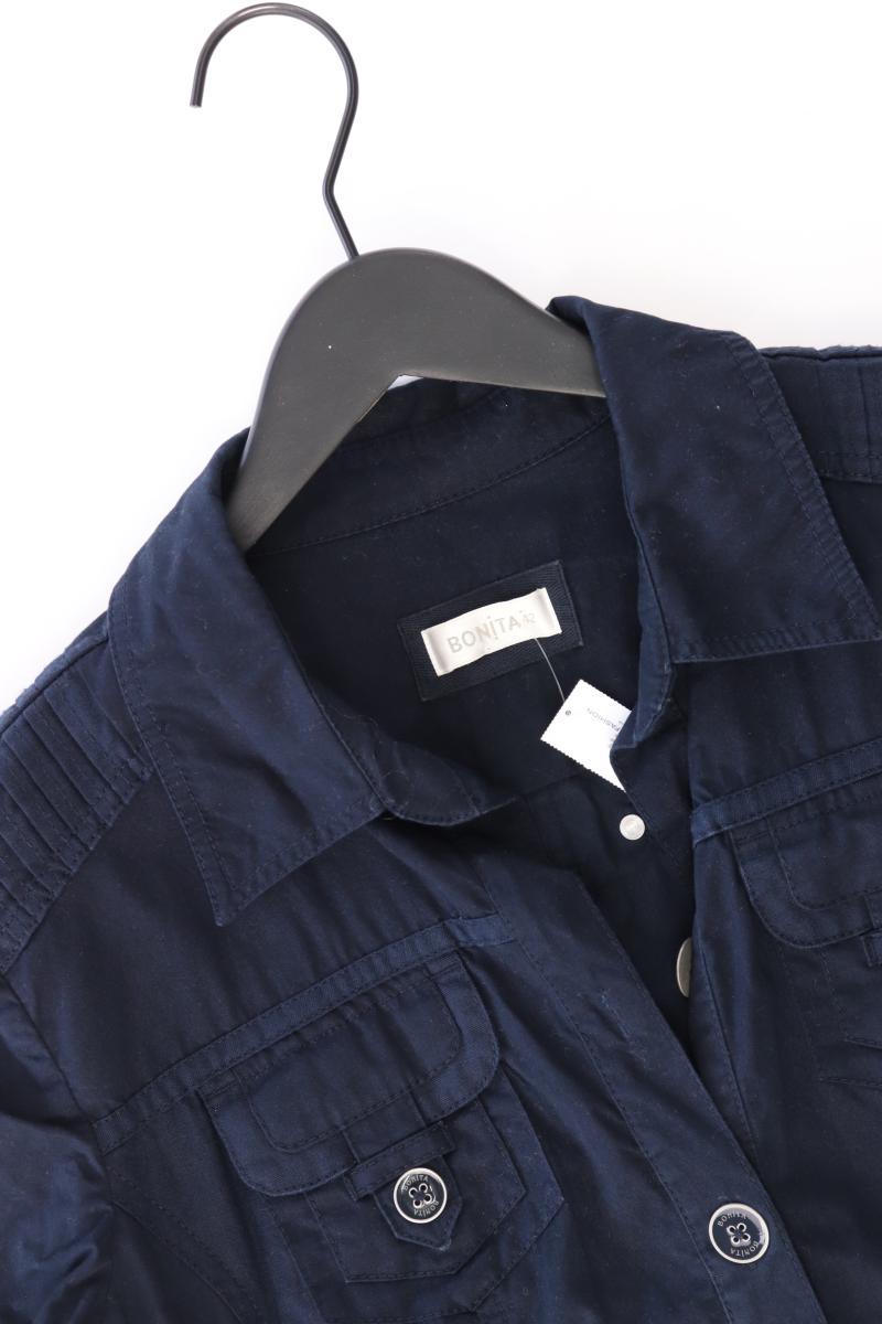 Bonita Kurzarmbluse Gr. 42 blau aus Baumwolle