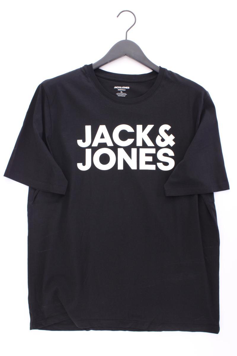 Jack & Jones Printshirt für Herren Gr. XL Kurzarm schwarz