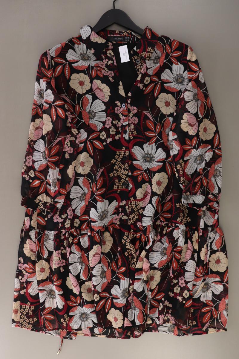 Hallhuber Langarmkleid Gr. 40 mit Blumenmuster schwarz aus Polyester