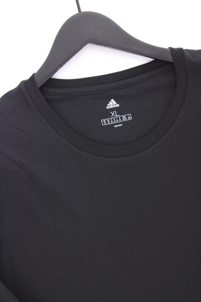 Adidas T-Shirt für Herren Gr. XL Kurzarm schwarz