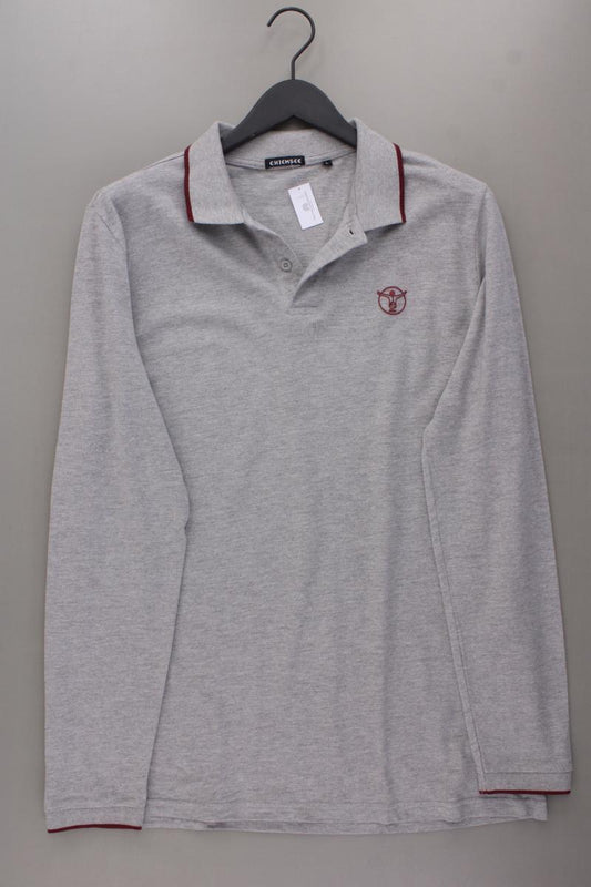 Chiemsee Poloshirt für Herren Gr. L Langarm grau aus Baumwolle