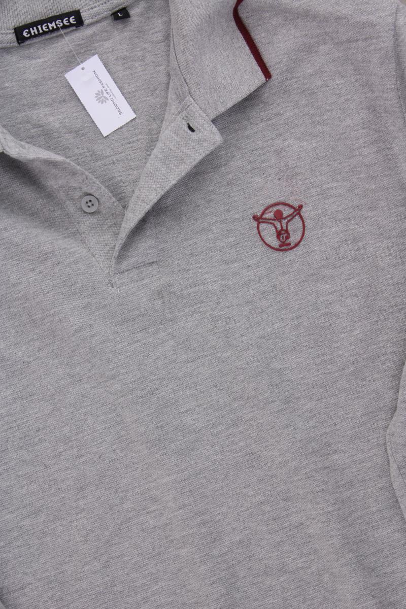 Chiemsee Poloshirt für Herren Gr. L Langarm grau aus Baumwolle
