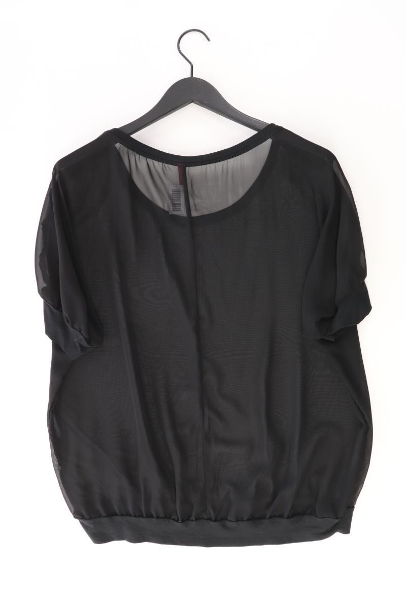 QS by s.Oliver Kurzarmbluse Gr. 44 mit Nieten schwarz aus Polyester