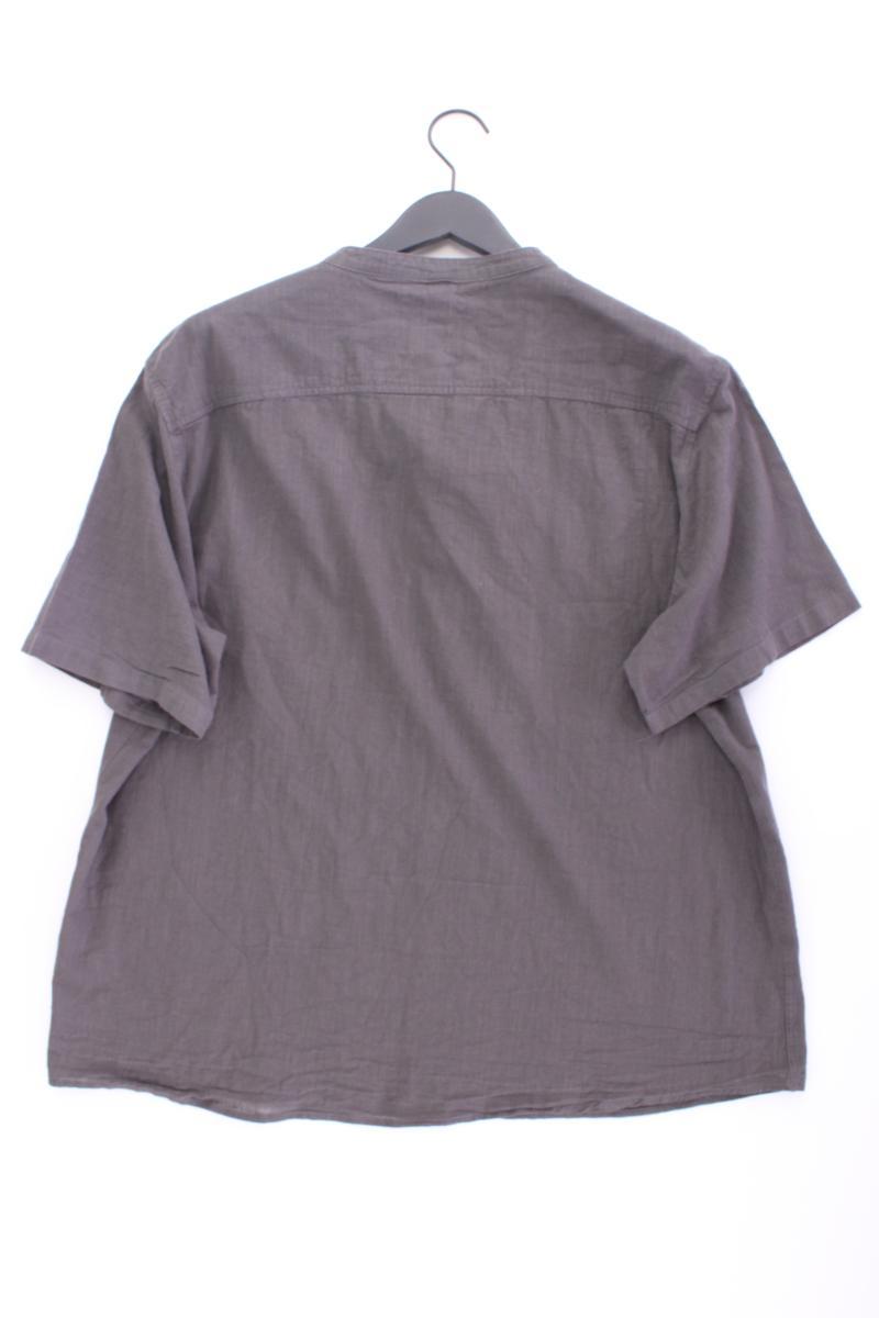 LucMatton Hemd mit Leinen für Herren Gr. XL Kurzarm grau aus Baumwolle
