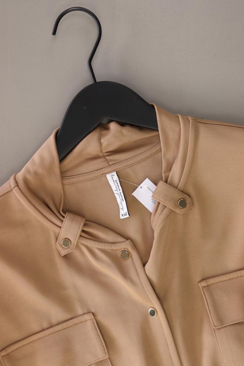 Summum Kurzarmkleid Gr. XXL neuwertig mit Gürtel braun aus Modal
