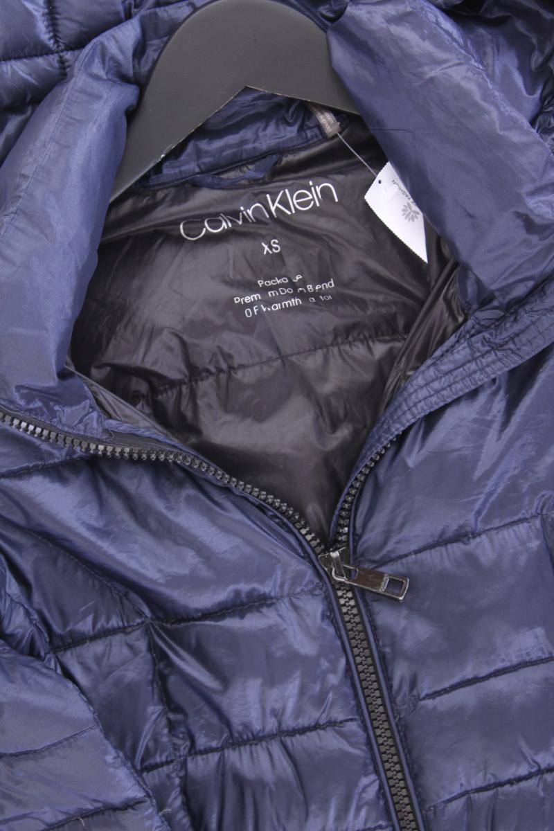 Calvin Klein Daunenmantel Gr. XS blau aus Nylon