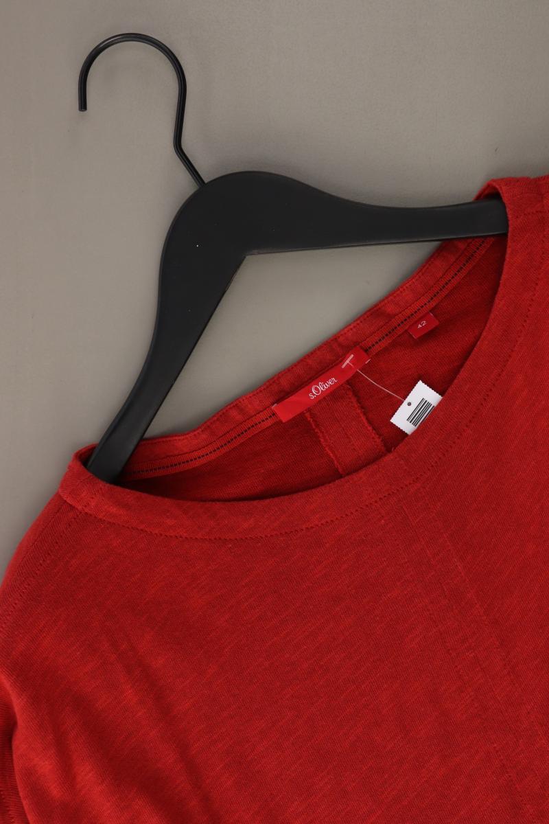 s.Oliver Oversize-Shirt Gr. 42 3/4 Ärmel rot aus Baumwolle