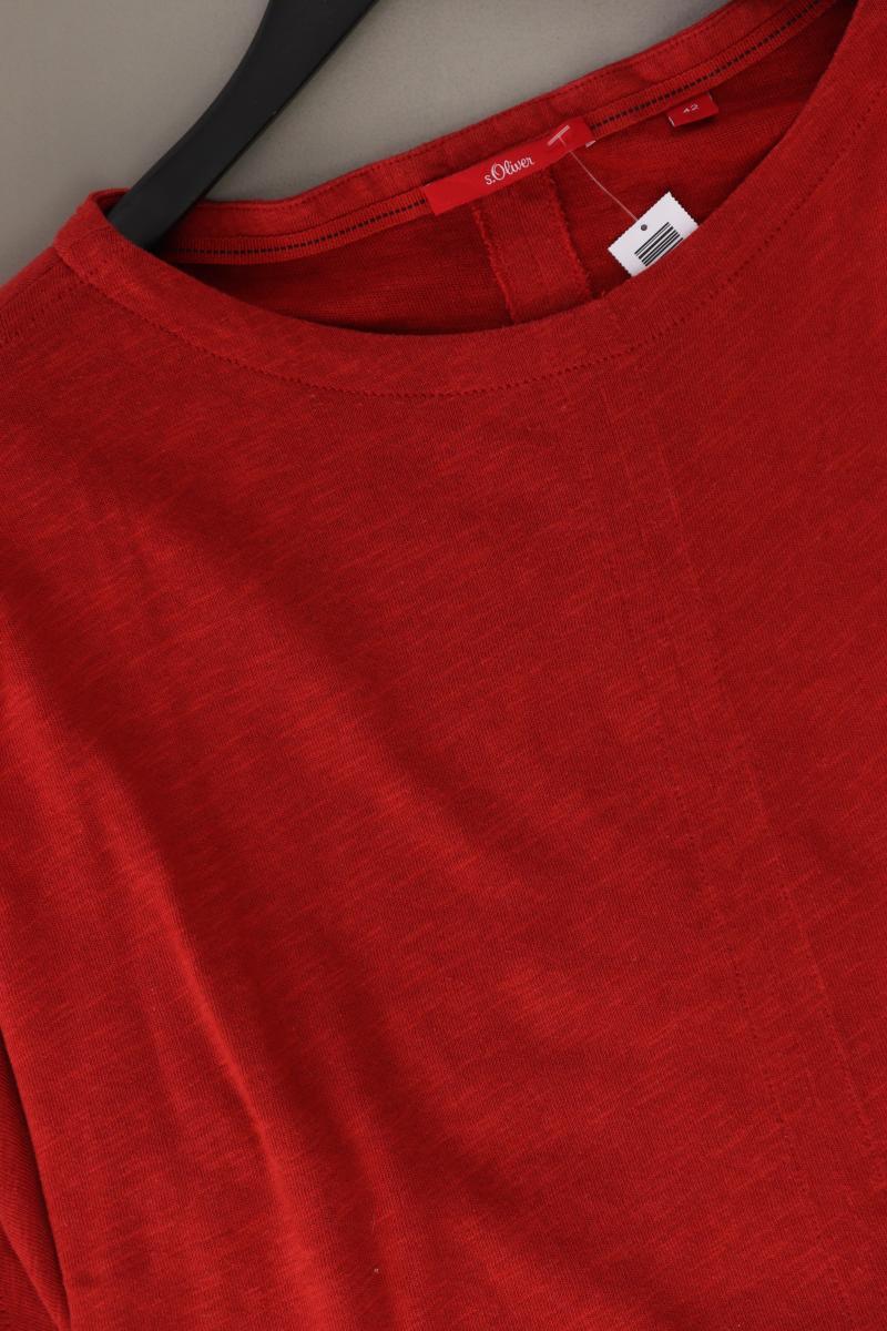 s.Oliver Oversize-Shirt Gr. 42 3/4 Ärmel rot aus Baumwolle