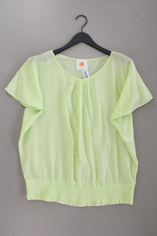 BOSS Orange Bluse mit Seide Gr. 36 neuwertig Kurzarm grün aus Baumwolle
