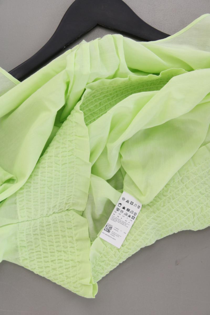 BOSS Orange Bluse mit Seide Gr. 36 neuwertig Kurzarm grün aus Baumwolle