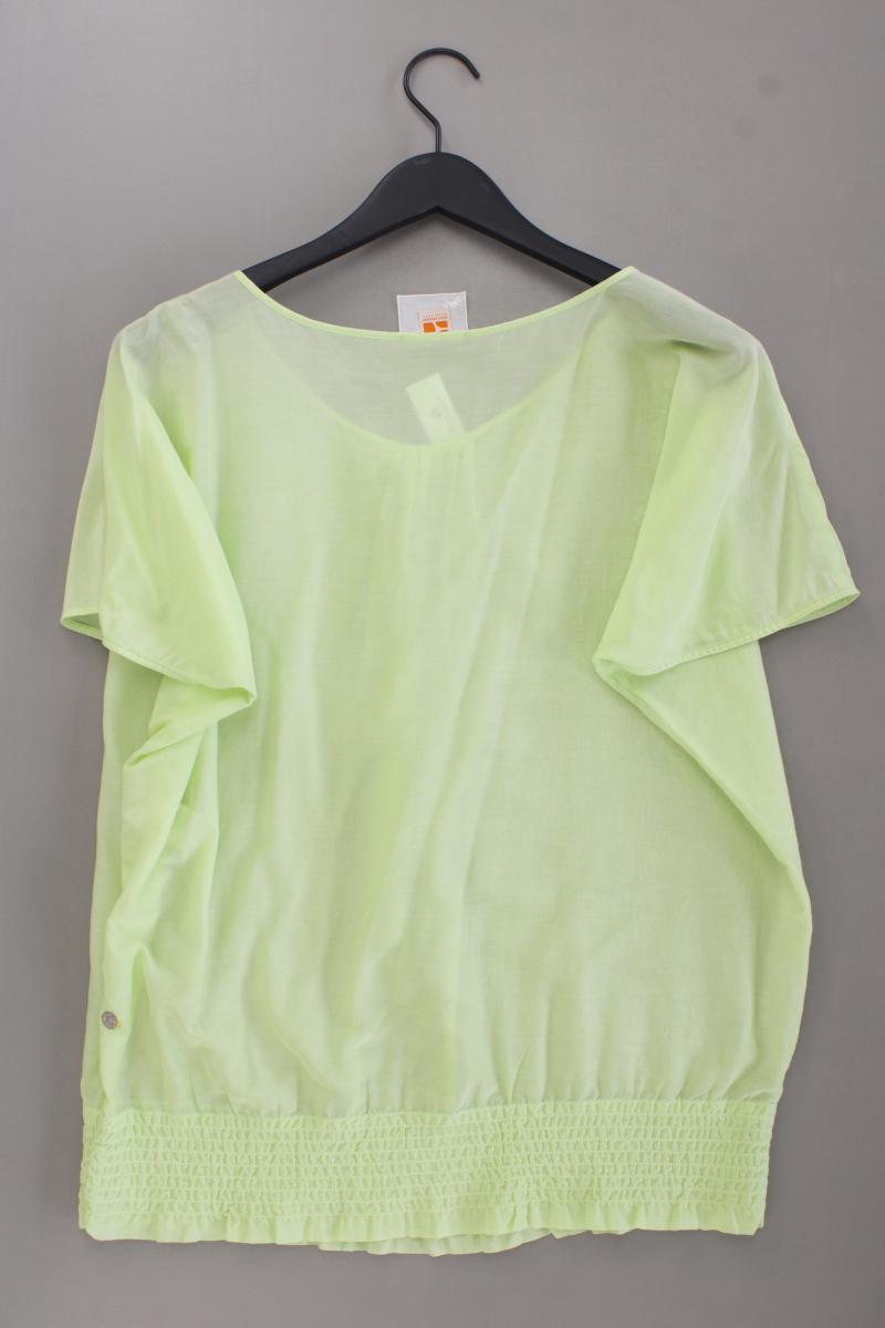 BOSS Orange Bluse mit Seide Gr. 36 neuwertig Kurzarm grün aus Baumwolle
