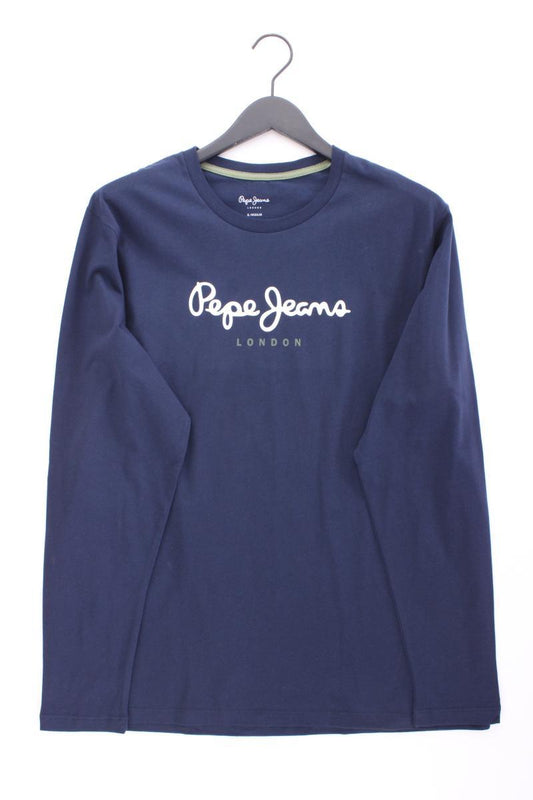 Pepe Jeans Longsleeve-Shirt für Herren Gr. XL Langarm blau aus Baumwolle