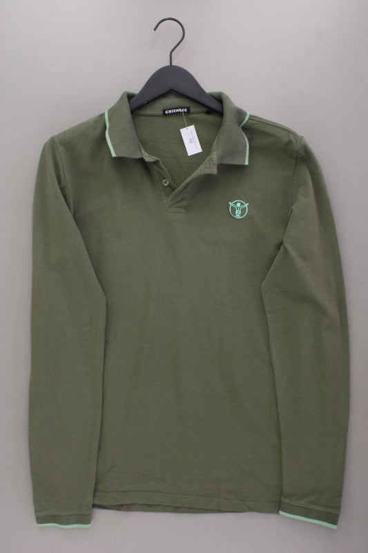 Chiemsee Poloshirt für Herren Gr. L Langarm olivgrün aus Baumwolle