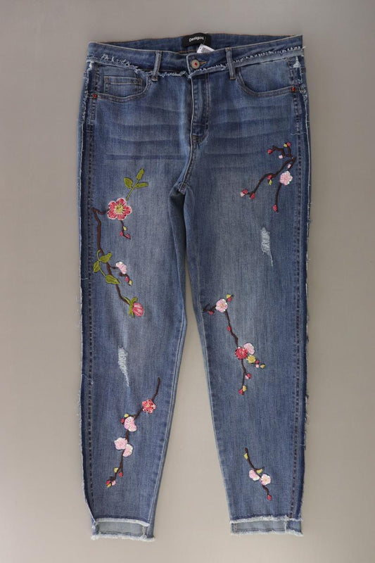 Desigual Skinny Jeans Gr. W34 blau aus Baumwolle
