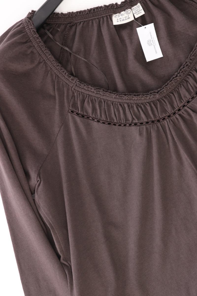 Esprit Longsleeve-Shirt Gr. XL Langarm braun aus Baumwolle