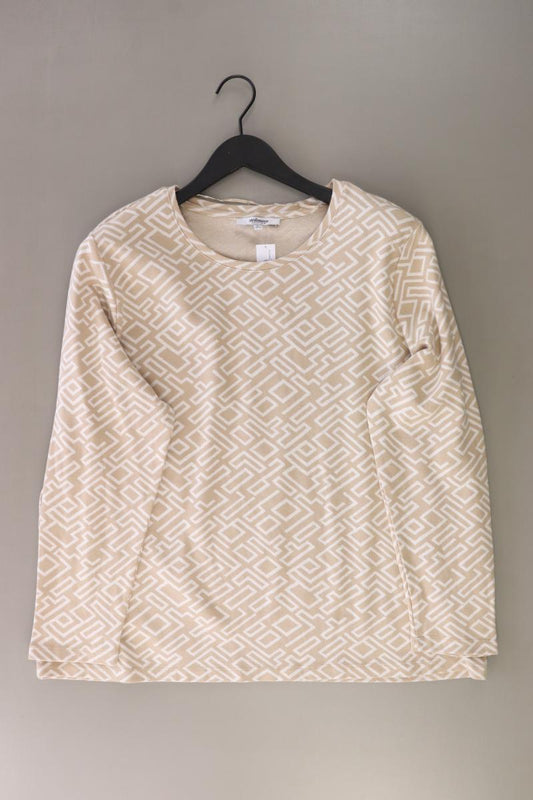 Steilmann Feinstrickpullover Gr. 48/50 geometrisches Muster creme aus Baumwolle