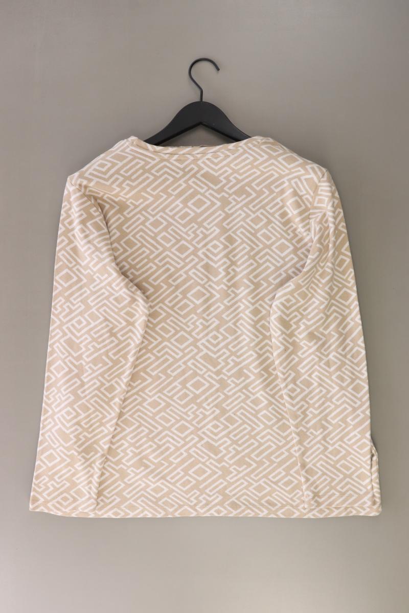 Steilmann Feinstrickpullover Gr. 48/50 geometrisches Muster creme aus Baumwolle