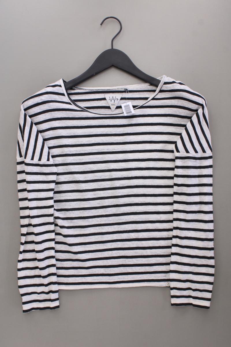 IKKS Ringelshirt Gr. M gestreift Langarm grau aus Baumwolle