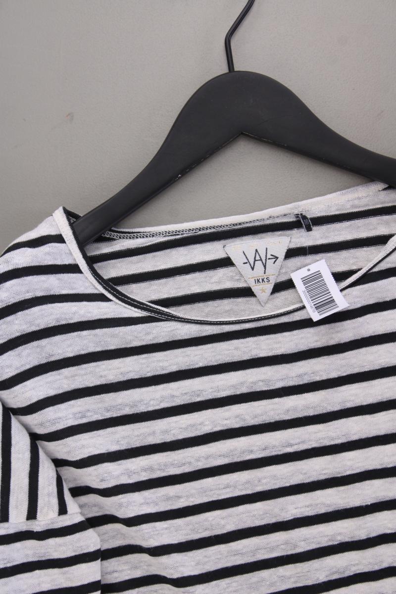 IKKS Ringelshirt Gr. M gestreift Langarm grau aus Baumwolle