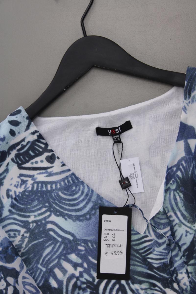 yest Classic Bluse Gr. 42 neu mit Etikett Neupreis: 49,95€! 3/4 Ärmel blau
