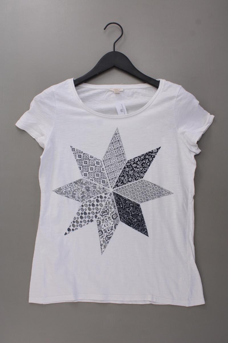 Esprit Printshirt Gr. M Kurzarm weiß