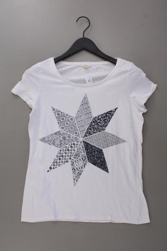 Esprit Printshirt Gr. M Kurzarm weiß