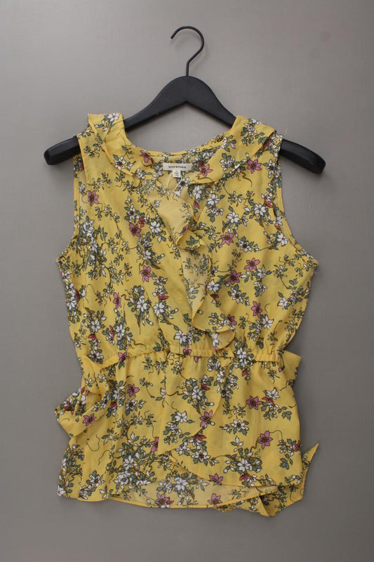 MAX STUDIO Ärmellose Bluse Gr. S mit Blumenmuster gelb aus Polyester