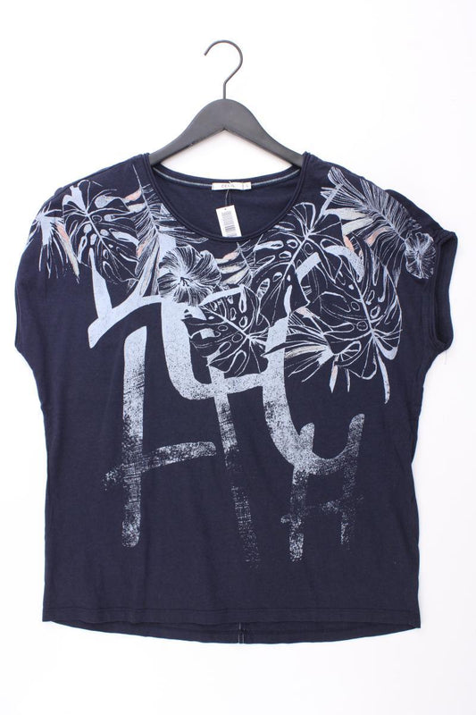 Cecil Printshirt Gr. L Kurzarm blau