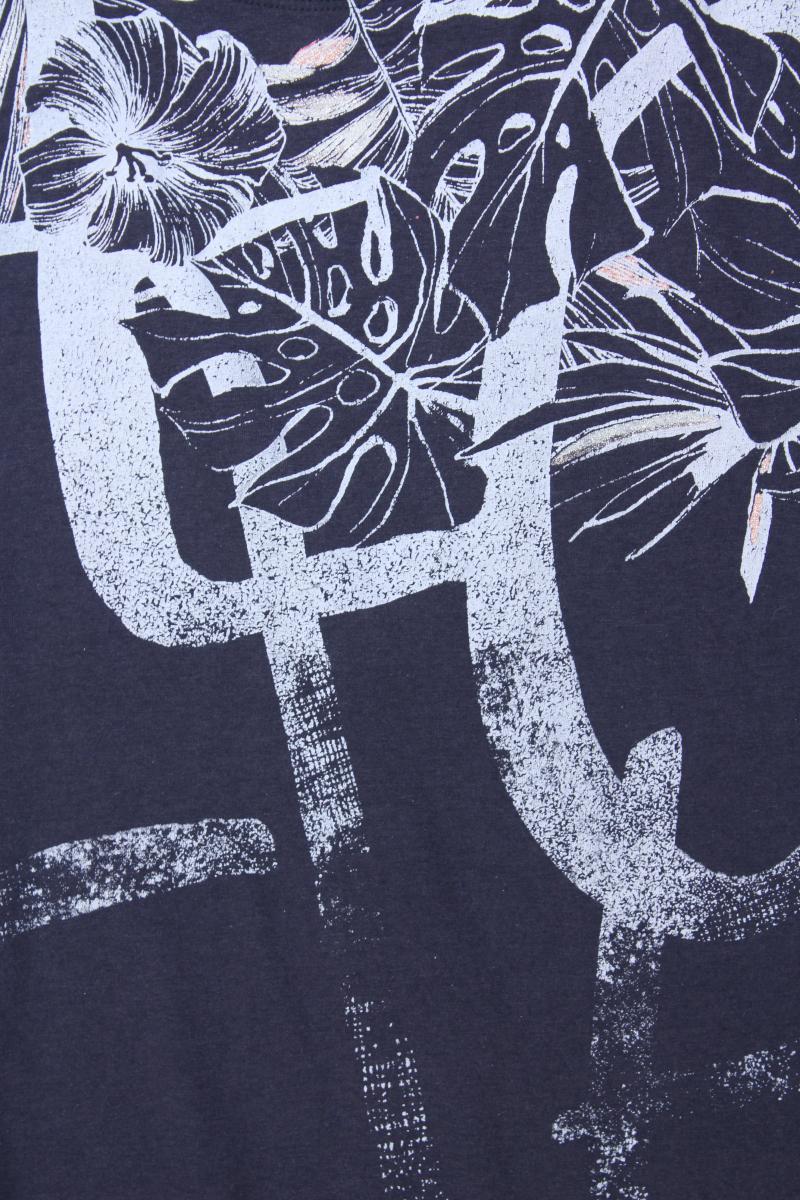 Cecil Printshirt Gr. L Kurzarm blau