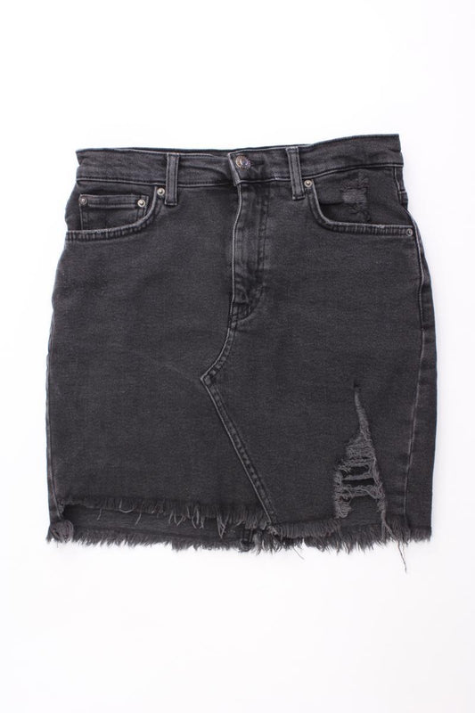 Pull&Bear Jeansrock Gr. S grau aus Baumwolle