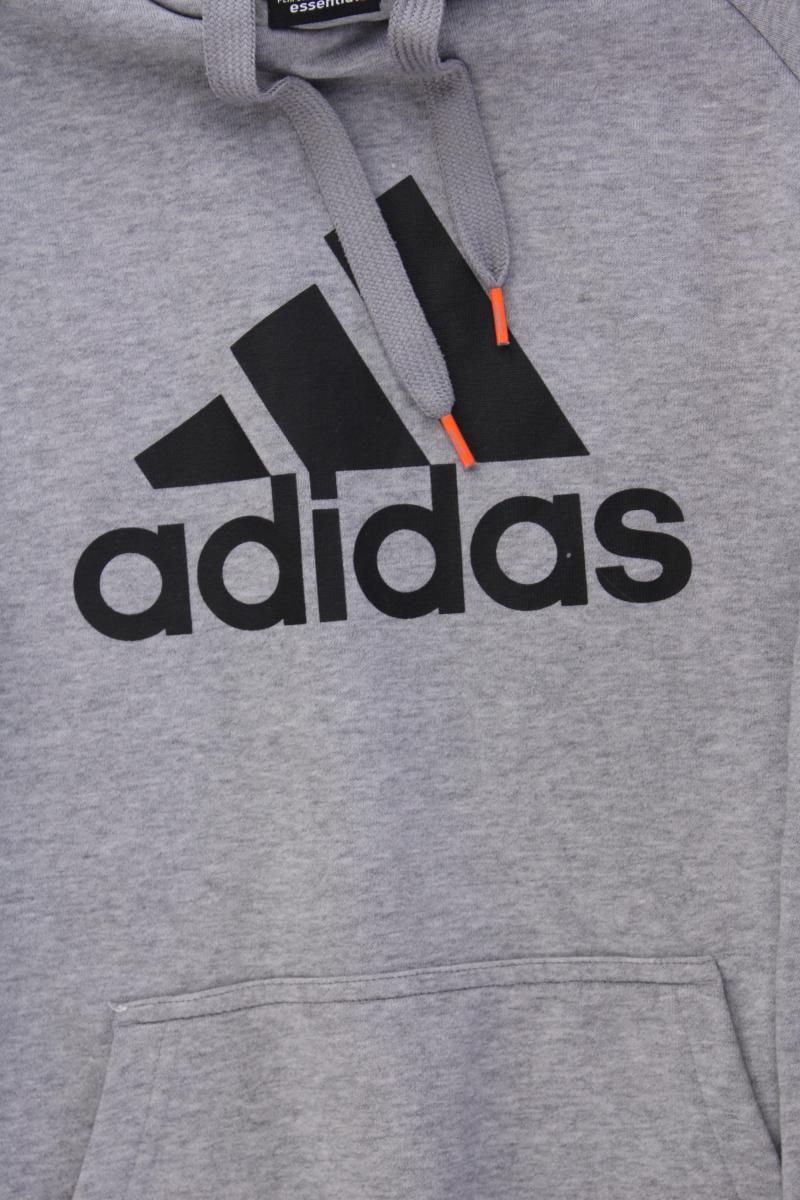 Adidas Hoodie für Herren Gr. L grau aus Baumwolle
