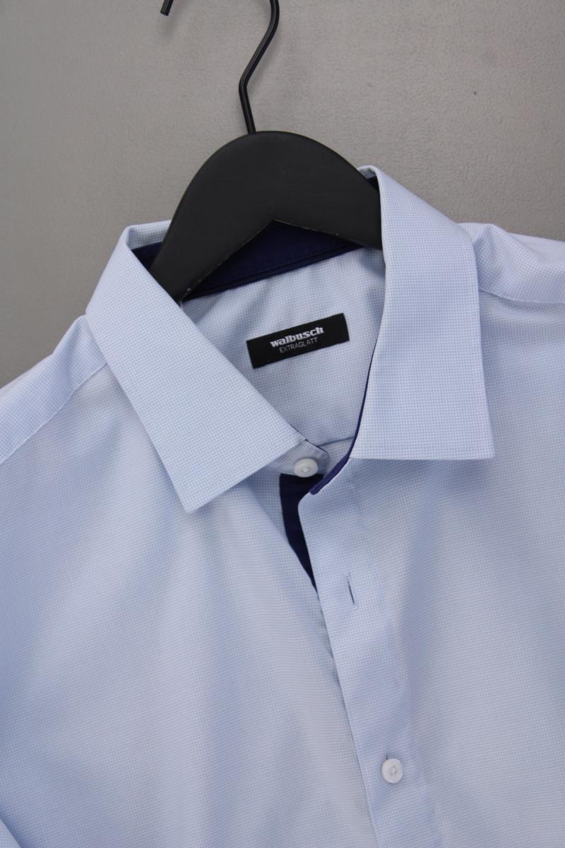 Walbusch Langarmhemd für Herren Gr. Hemdgröße 43 blau aus Baumwolle