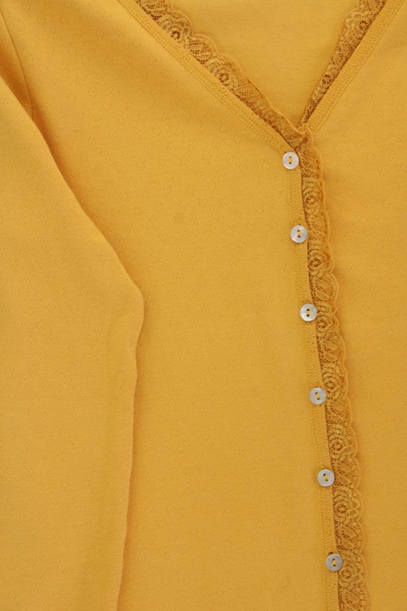 Deerberg Strickjacke Gr. M Langarm gelb aus Baumwolle