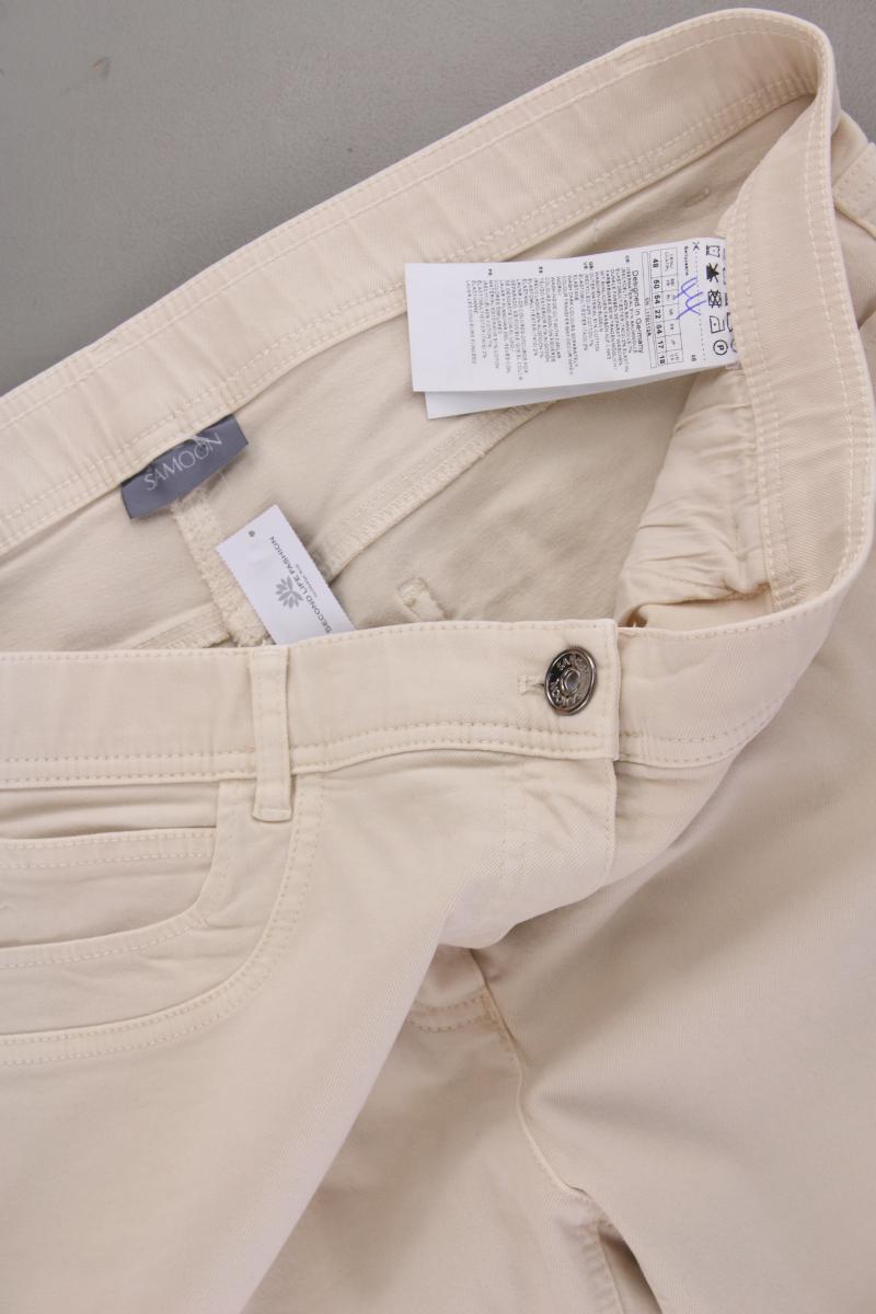 Samoon by Gerry Weber Five-Pocket-Hose Gr. 48 creme aus Baumwolle