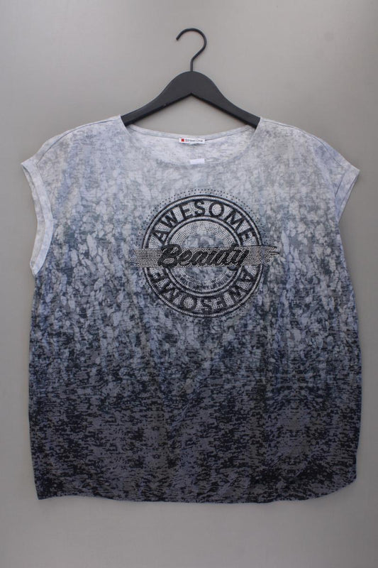 Street One Printshirt Gr. 46 Kurzarm blau