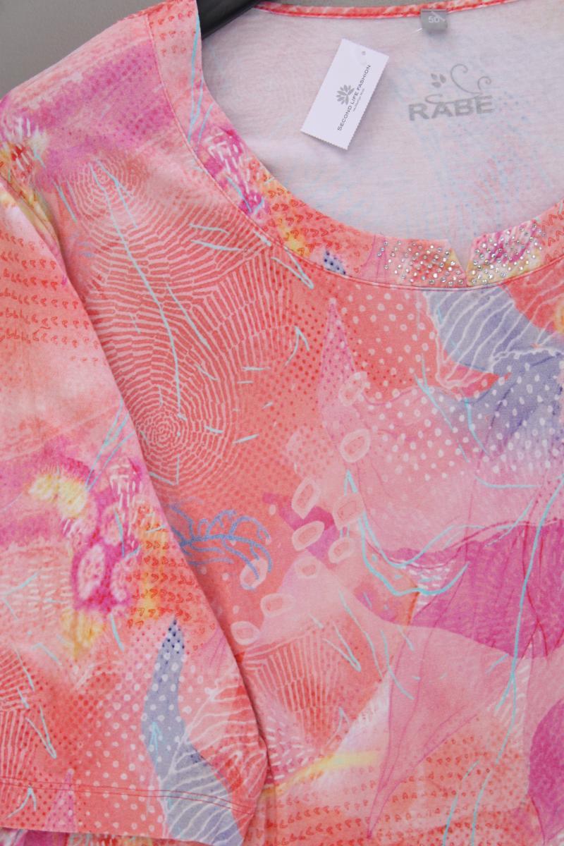 Rabe Printshirt Gr. 50 Kurzarm mehrfarbig aus Viskose