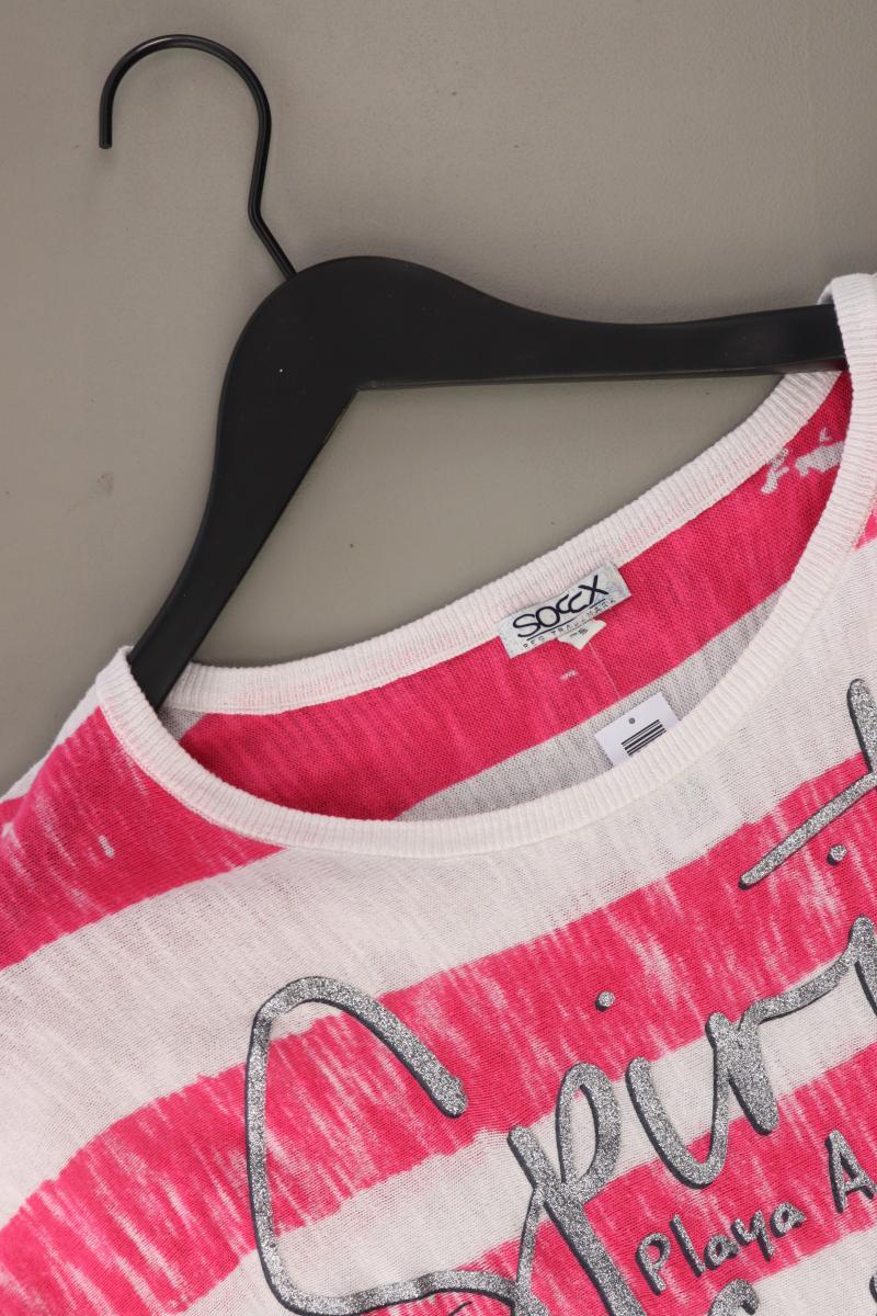 Soccx Ringelshirt Gr. 36 gestreift Kurzarm pink aus Baumwolle