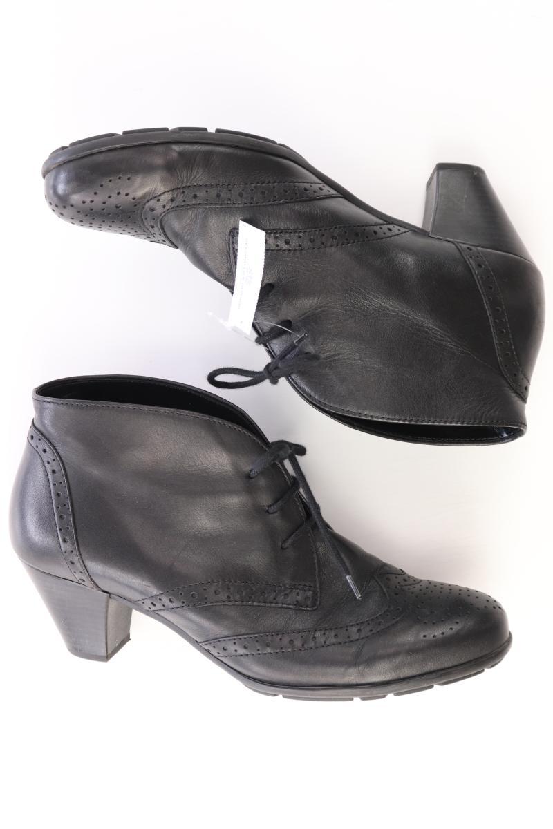 Gabor Ankle Boots Gr. 38 schwarz aus Leder