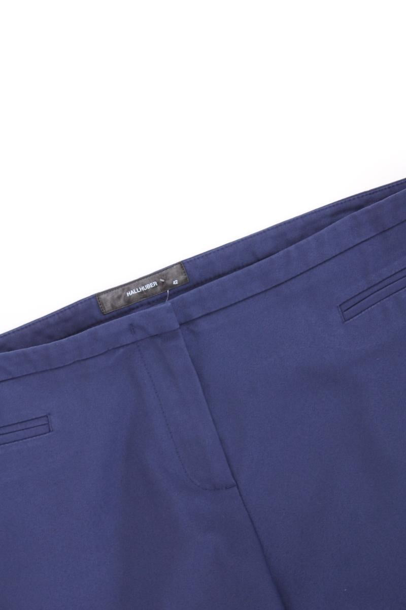 Hallhuber Stoffhose Gr. 42 blau aus Polyester