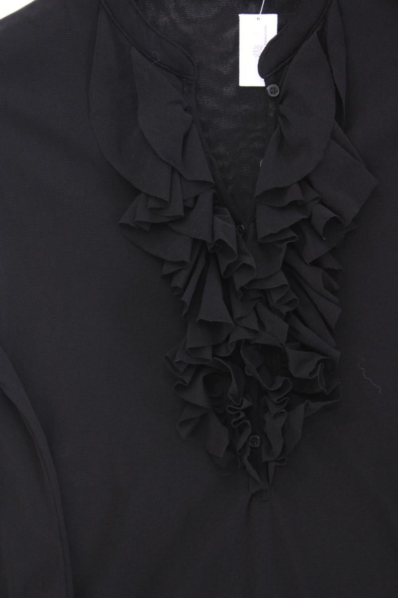 Marc Aurel Rüschenbluse Gr. 38 Langarm Vintage schwarz aus Polyamid