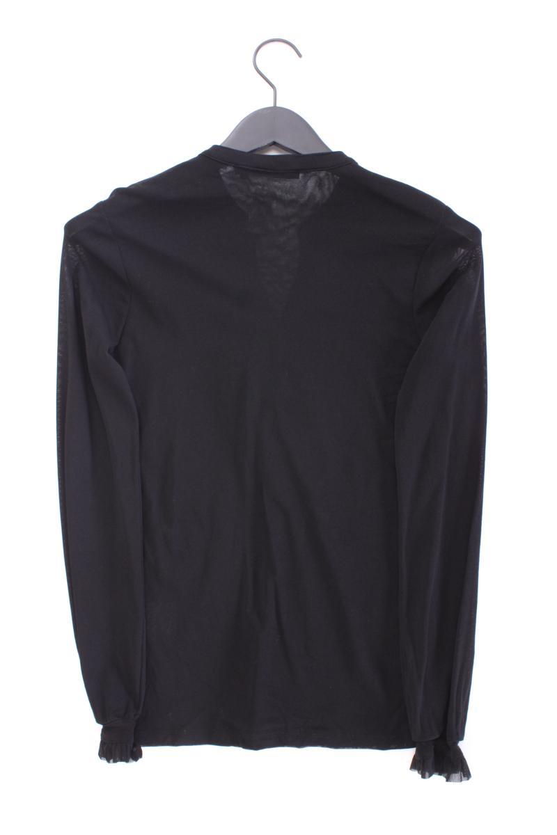 Marc Aurel Rüschenbluse Gr. 38 Langarm Vintage schwarz aus Polyamid