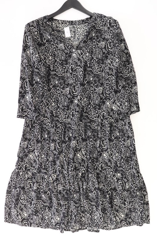 G!na Kleid Gr. 46/48 3/4 Ärmel schwarz aus Viskose