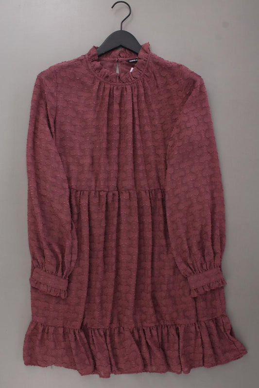 Only Chiffonkleid Gr. M Langarm rosa aus Polyester