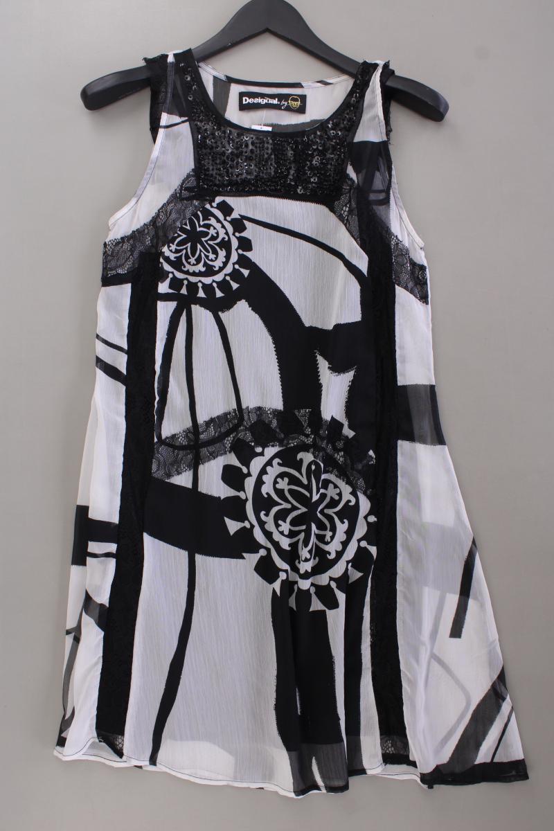 Desigual Chiffonkleid Gr. 36 Ärmellos schwarz aus Polyester